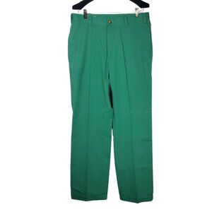 Orvis Chino Pants Trousers Flat-Front Cuffed-Hem Casual Office Golf Cotton